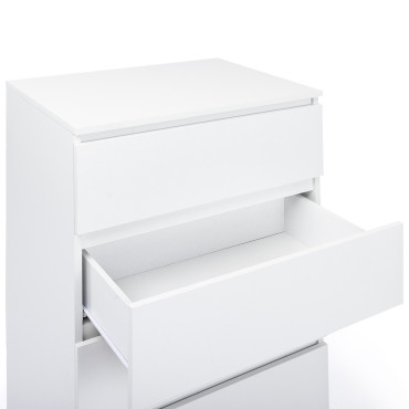 Commode Tom 5 tiroirs blanche