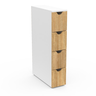 Meuble d'appoint 4 tiroirs avec roulettes