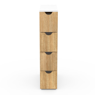 Meuble d'appoint 4 tiroirs avec roulettes