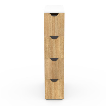 Meuble d'appoint 4 tiroirs avec roulettes