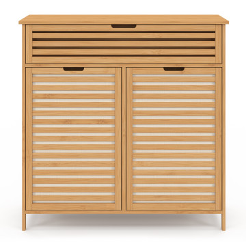 Meuble salle de bain Maya 2 paniers à linge bambou