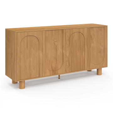 Buffet Arlo 4 portes effet chêne 160cm