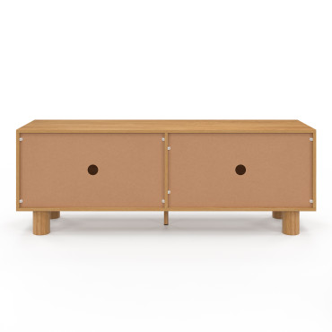 Meuble TV Arlo effet chêne 4 portes 140cm