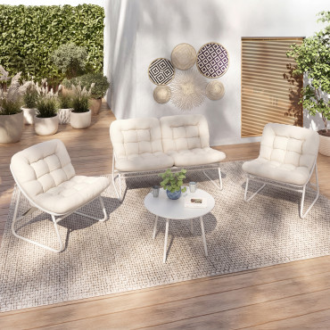 Salon de jardin Ariane 4 places beige