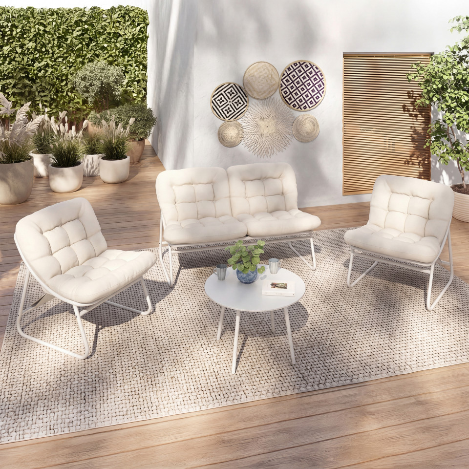 Salon de jardin Ariane 4 places beige
