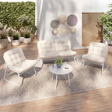 Salon de jardin Ariane 4 places beige