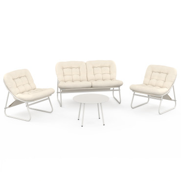 Salon de jardin Ariane 4 places beige