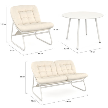 Salon de jardin Ariane 4 places beige