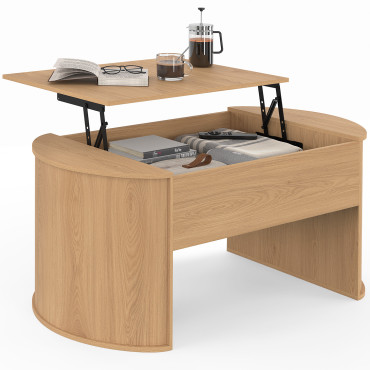 Table basse Nami relevable effet hêtre