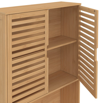 Meuble dessus WC Maya bambou armoire double portes