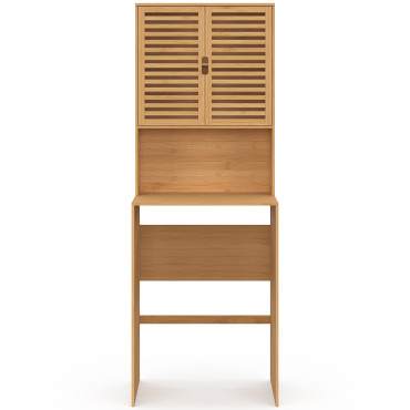 Meuble dessus WC Maya bambou armoire double portes