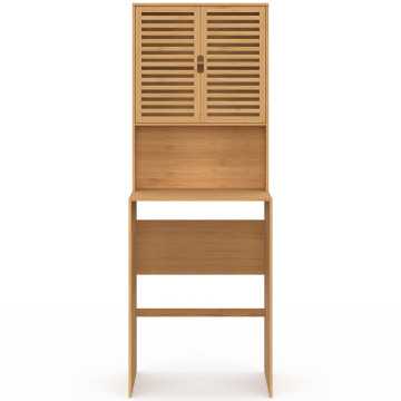 Meuble dessus WC Maya bambou armoire double portes