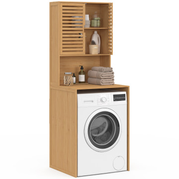 Meuble dessus WC Maya bambou armoire double portes