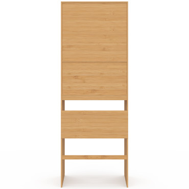 Meuble dessus WC Maya bambou armoire double portes