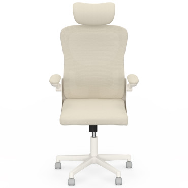 Fauteuil de bureau à roulettes James beige