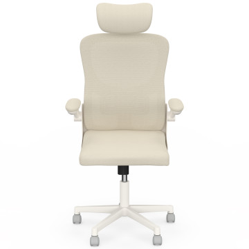 Fauteuil de bureau à roulettes James beige