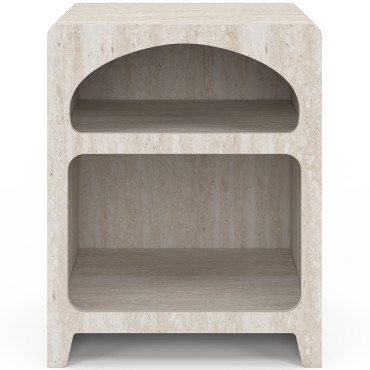 Tables de chevet Alyana organiques effet travertin - lot de 2