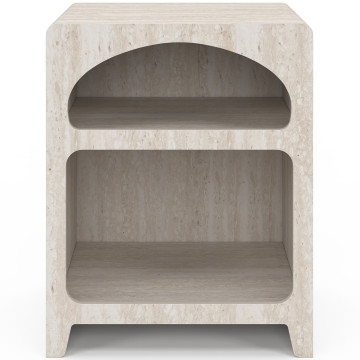 Tables de chevet Alyana organiques effet travertin - lot de 2