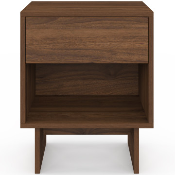 Tables de chevet Yumi effet noyer - lot de 2