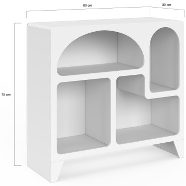 Buffet Alyana organique blanc 80cm
