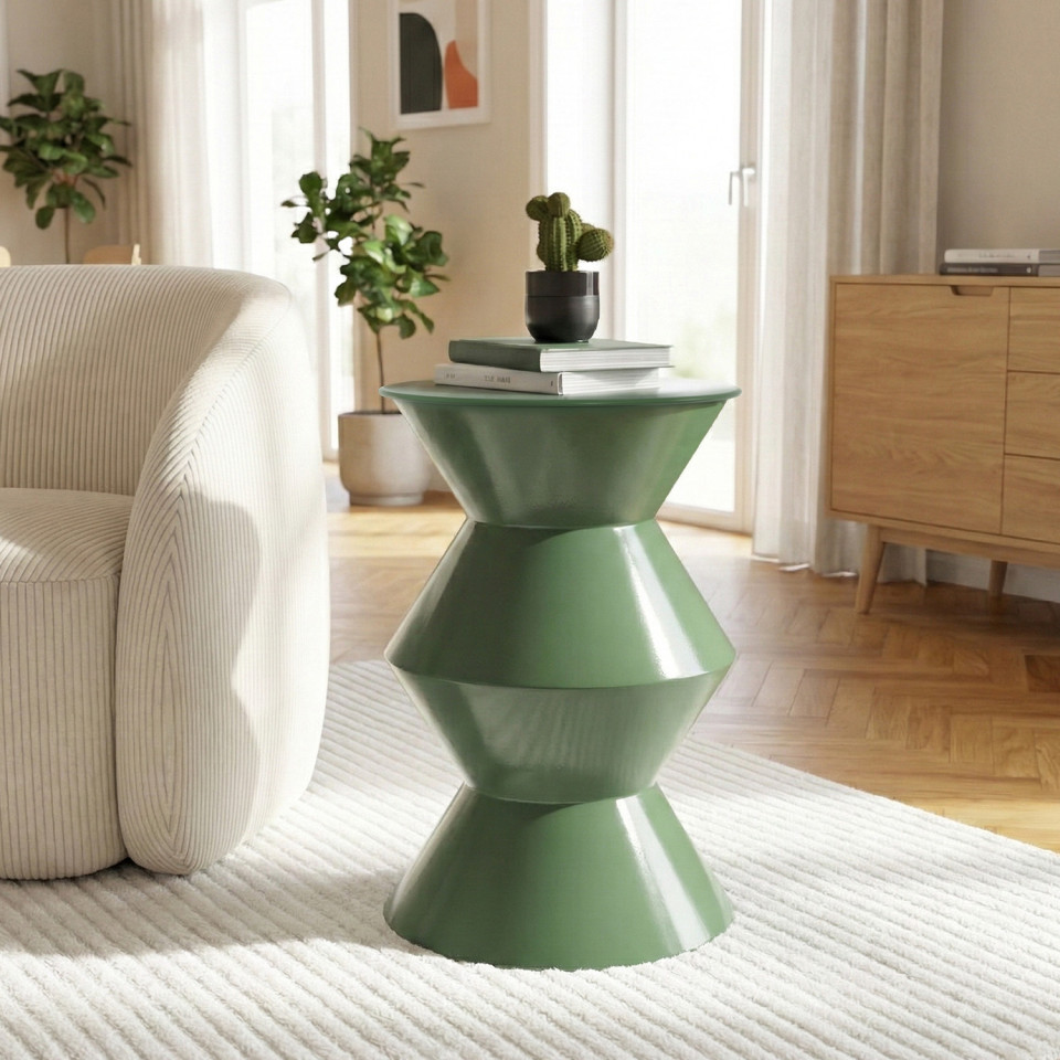 Table d'appoint Irène vert kaki