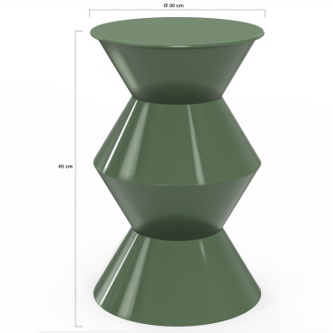 Table d'appoint Irène vert kaki