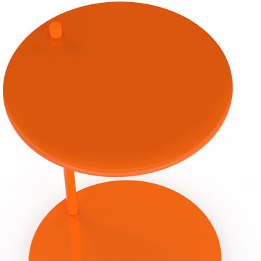 Tables d'appoint Léante métal orange - lot de 2