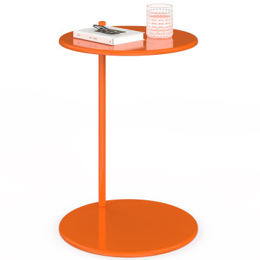 Tables d'appoint Léante métal orange - lot de 2