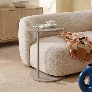 Tables d'appoint Léante métal taupe - lot de 2