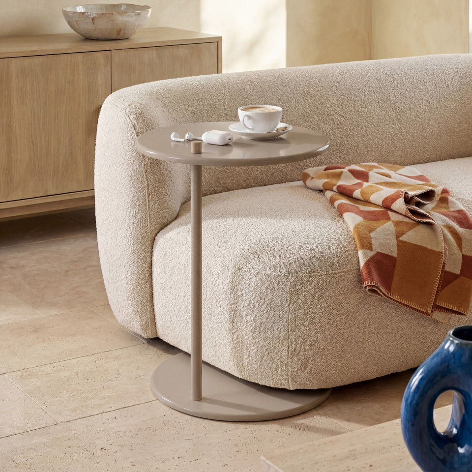 Tables d'appoint Léante métal taupe - lot de 2