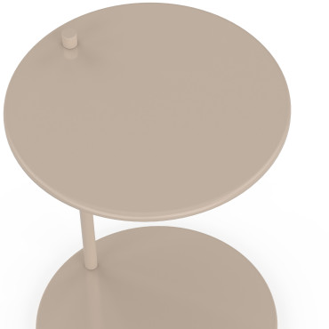 Tables d'appoint Léante métal taupe - lot de 2
