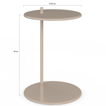 Tables d'appoint Léante métal taupe - lot de 2