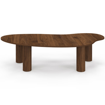 Table basse Naomi organique effet noyer