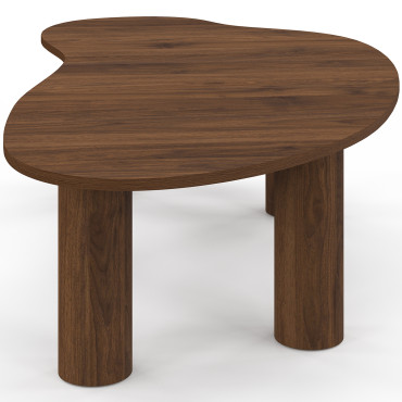 Table basse Naomi organique effet noyer