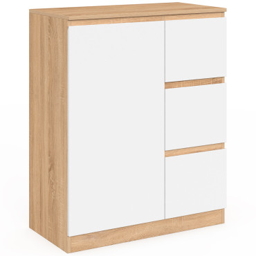 Meuble de rangement salle de bain Tom avec panier à linge