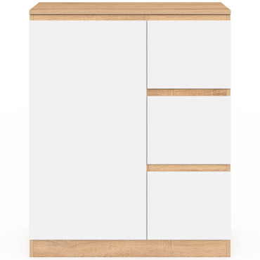 Meuble de rangement salle de bain Tom avec panier à linge