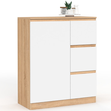 Meuble de rangement salle de bain Tom avec panier à linge