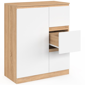 Meuble de rangement salle de bain Tom avec panier à linge