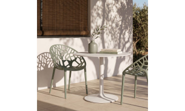 Chaises de jardin empilables Mira vertes - lot de 4