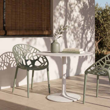 Chaises de jardin empilables Mira vertes - lot de 4