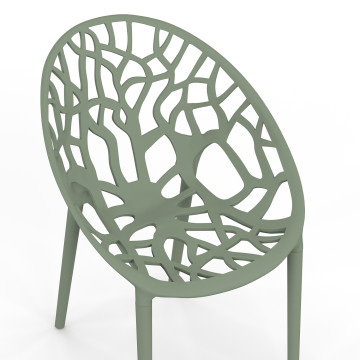 Chaises de jardin empilables Mira vertes - lot de 4