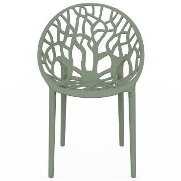 Chaises de jardin empilables Mira vertes - lot de 4