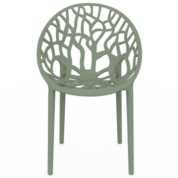 Chaises de jardin empilables Mira vertes - lot de 4