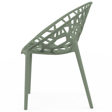 Chaises de jardin empilables Mira vertes - lot de 4