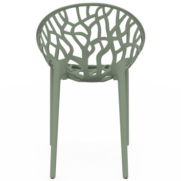 Chaises de jardin empilables Mira vertes - lot de 4