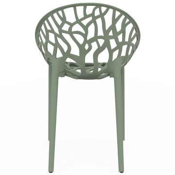 Chaises de jardin empilables Mira vertes - lot de 4