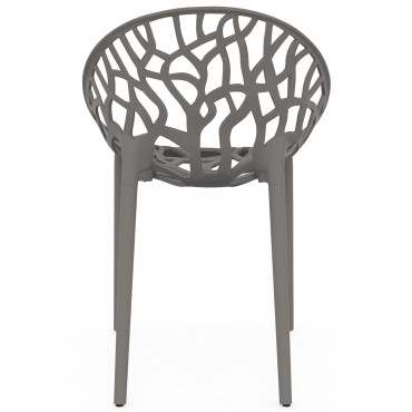 Chaises de jardin empilables Mira grises - lot de 4