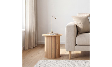 Table d'appoint Albane lattes avec rangement