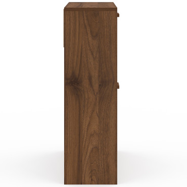 Meuble chaussures Faustine effet noyer 2 portes - 12 paires