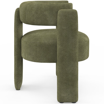 Fauteuil tripode Georges tissu chenille vert